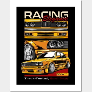 BMW E30 Racing Elegance Posters and Art